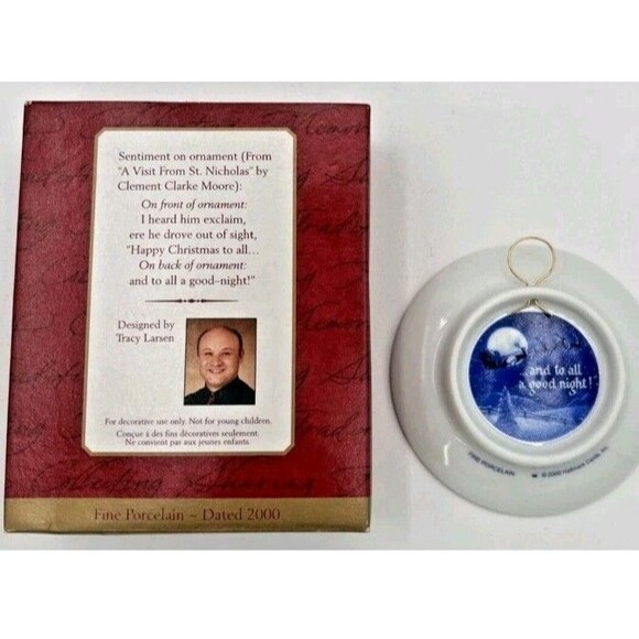 Hallmark Vintage Keepsake A Visit From St. Nicholas Collector's Plate 2000 NEW - Picture 4 of 5